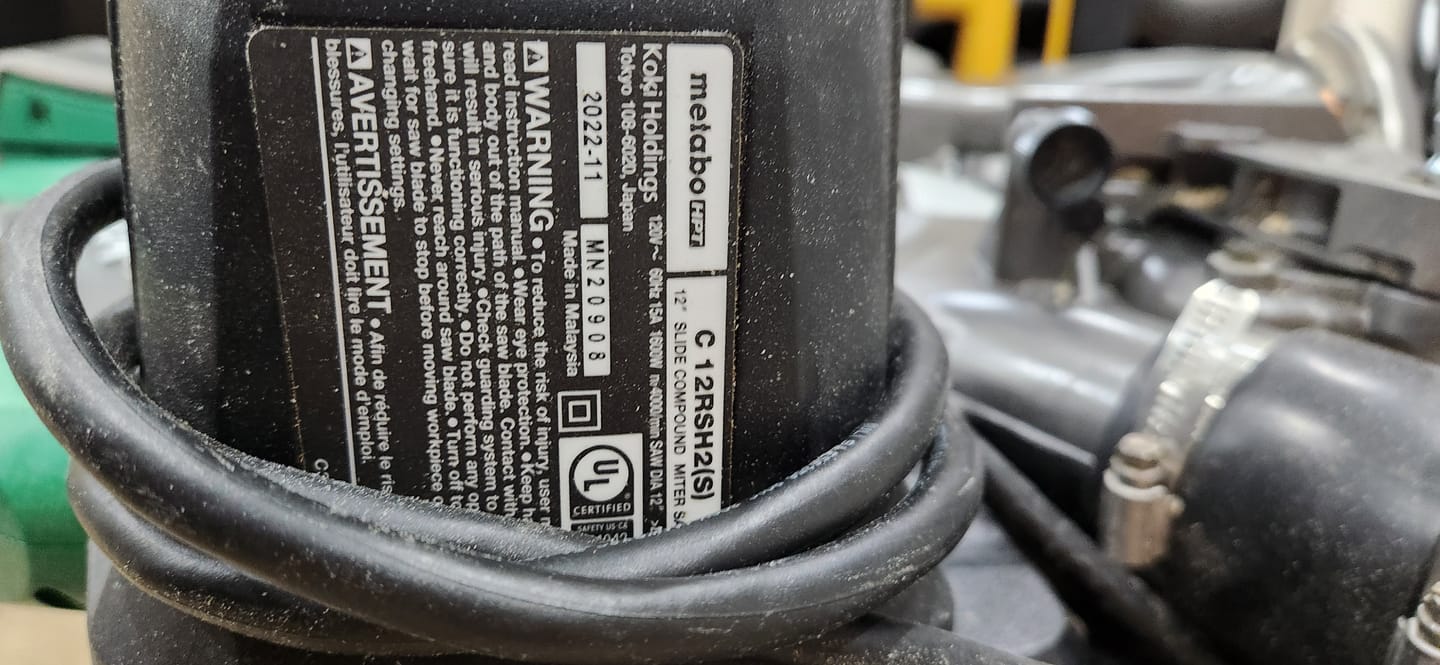 Customer photo review of Metabo/Hitachi 12" Miter Saw Dust Collection Chute
