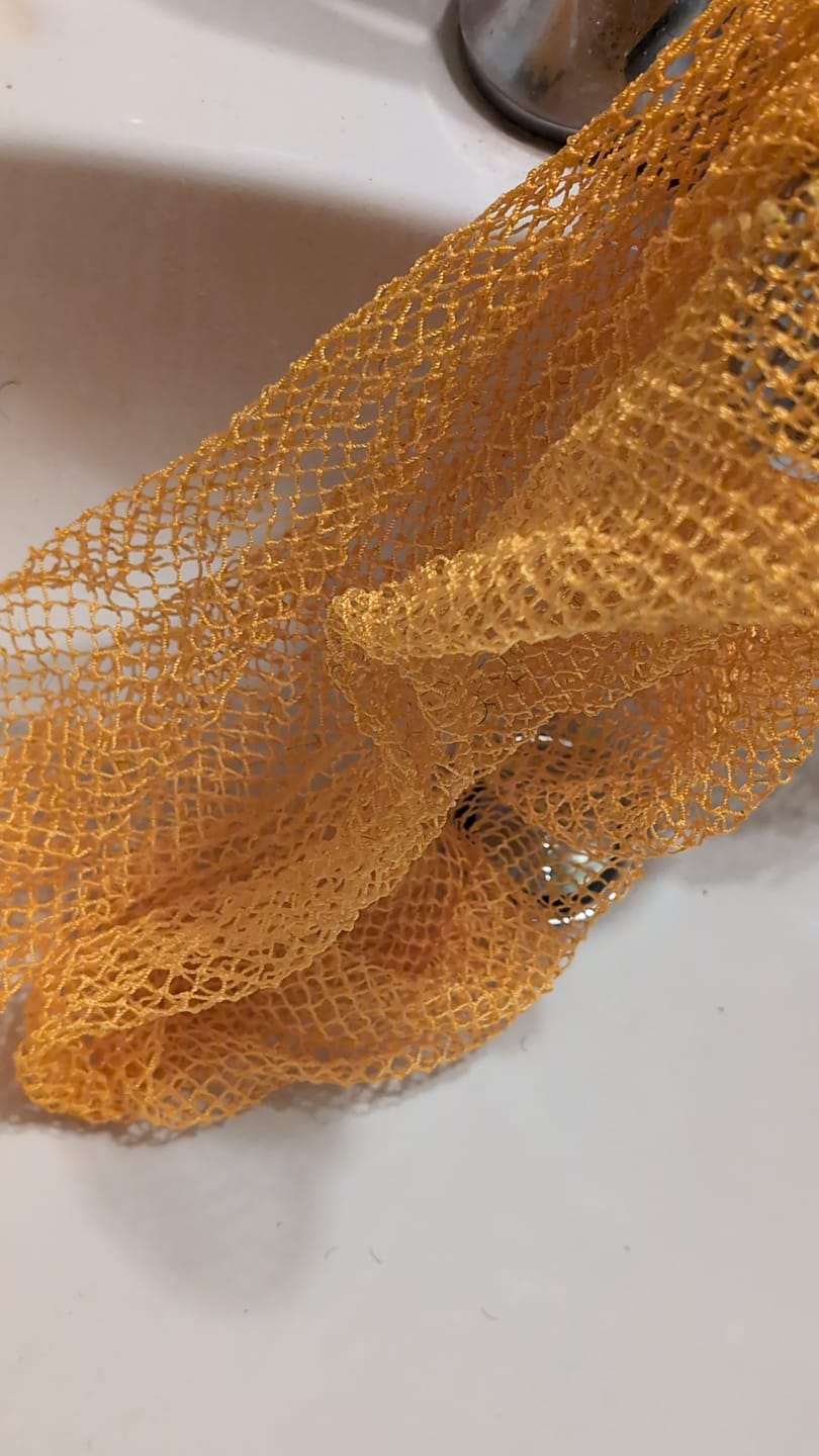 Customer photo review of African Exfoliating Net Sponge 45" Long