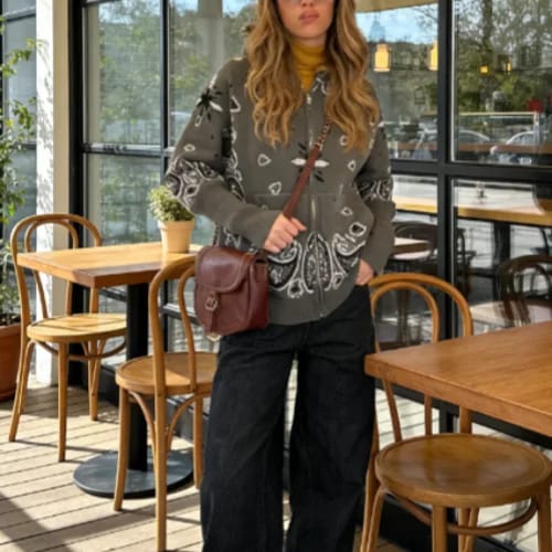 Customer photo review of Stacey Paisley Knitted Cardigan