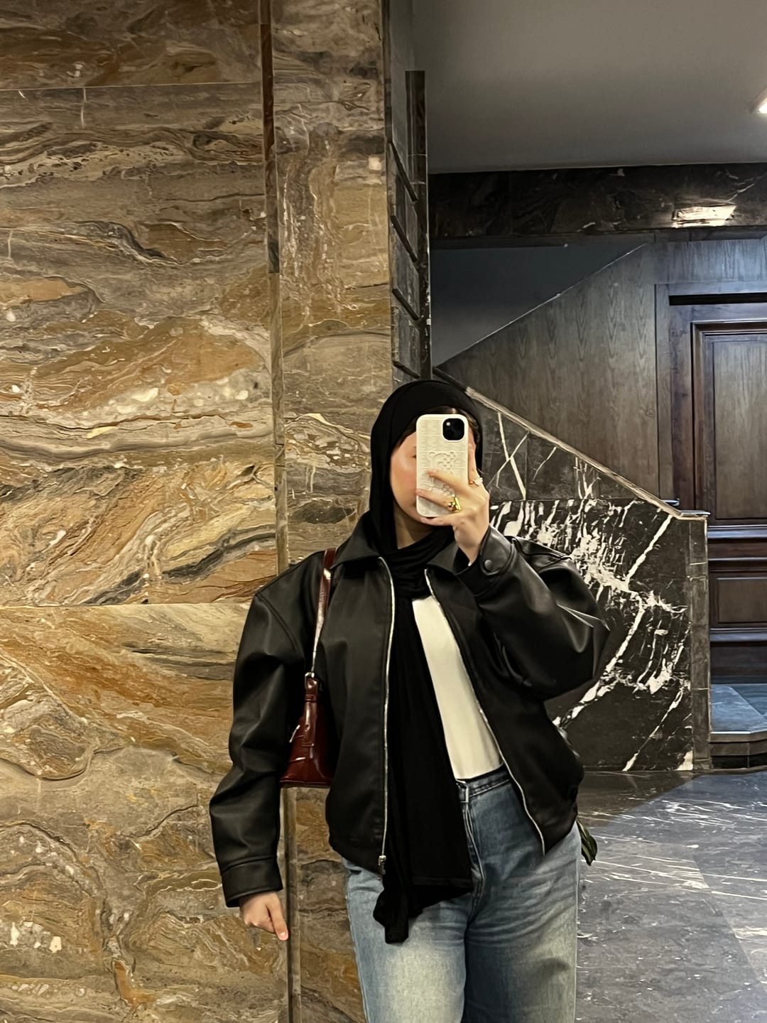 Customer photo review of Vintage leather jacket - Black