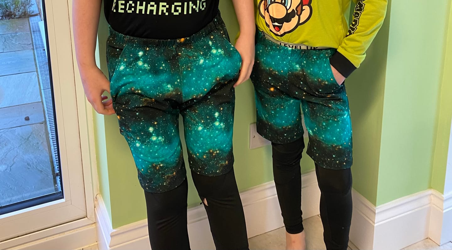 Customer photo review of Green Space Constellation French Terry Fabric