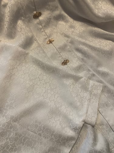 Customer photo review of Doufu 豆腐 Tofu Ming Dynasty Plus Size Satin Liling Duijin Pipa Sleeve Top