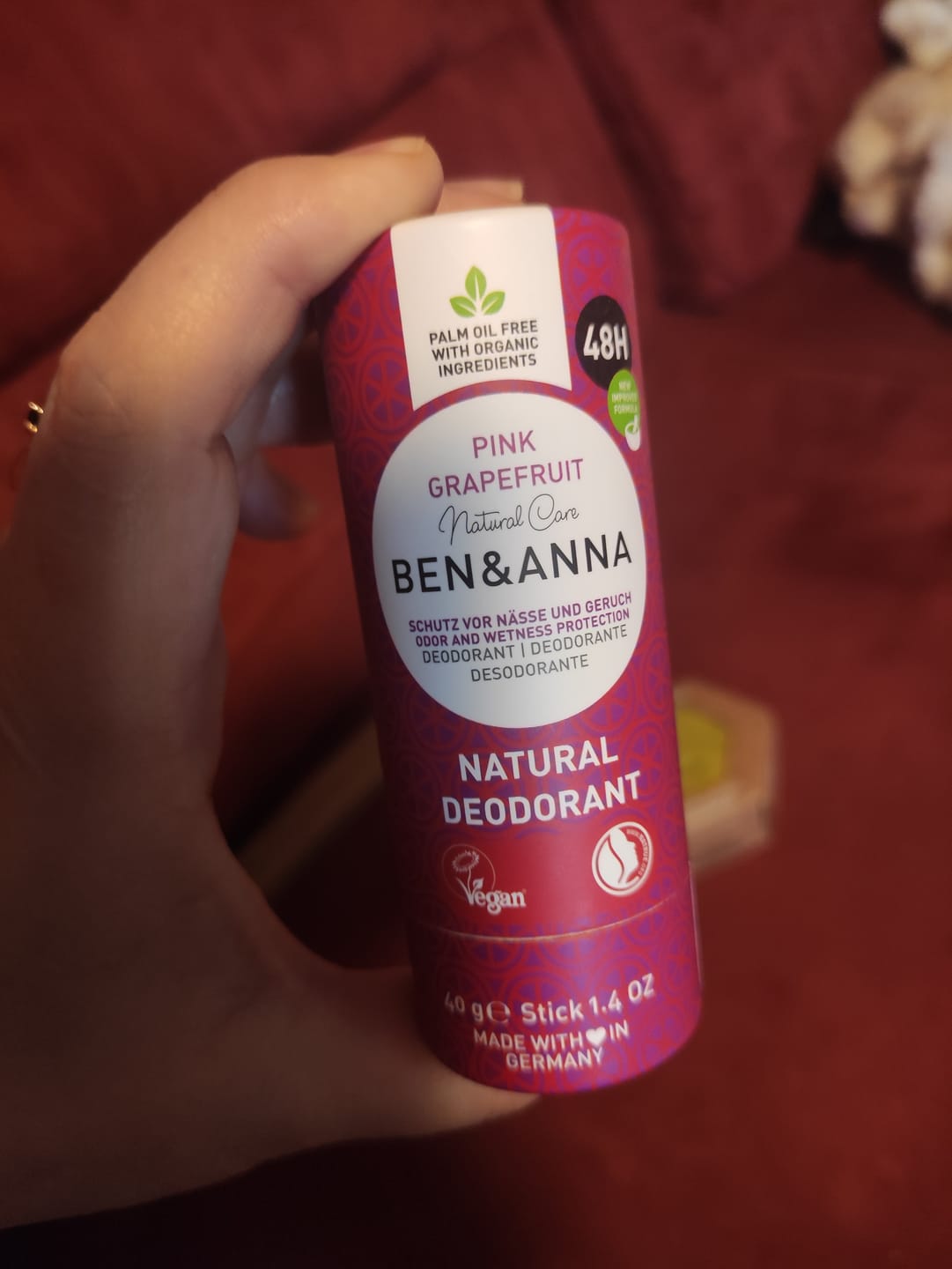 Customer photo review of DEO PAPERTUBE – PINK GRAPEFRUIT