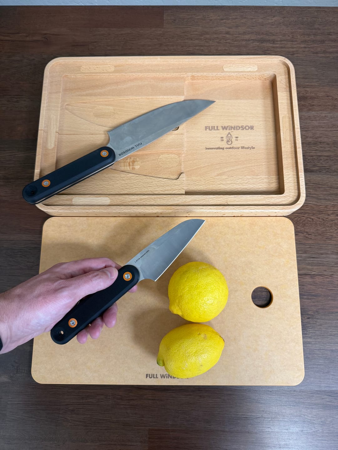 Customer photo review of MagKnives - Dual Magnetic Cutting Board and Knife Set