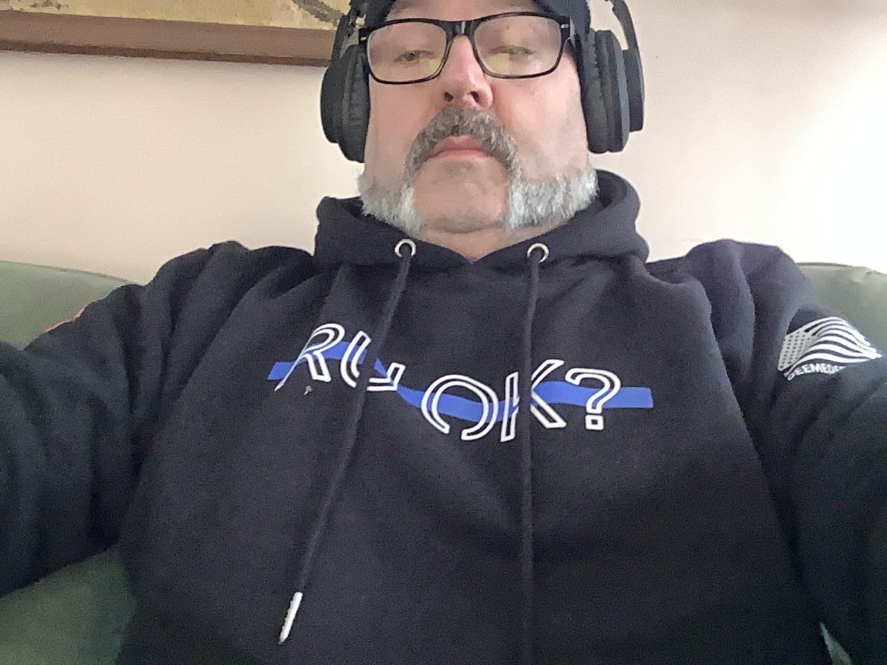 Customer photo review of Stigma-Breaking Hoodie- Blue Line
