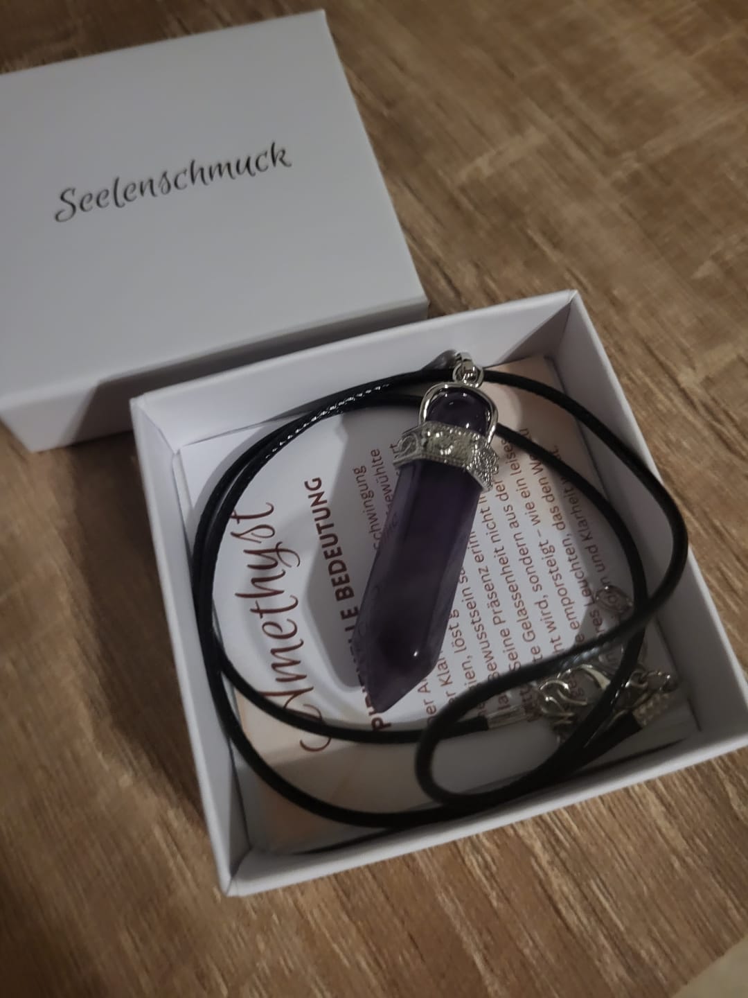 Customer photo review of Amethyst Halskette