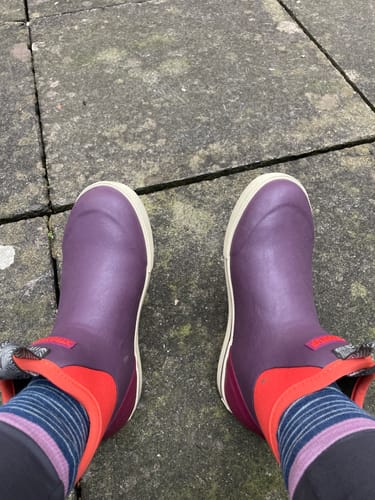 Customer photo review of Women's 6" Ankle Deck Boots Camp