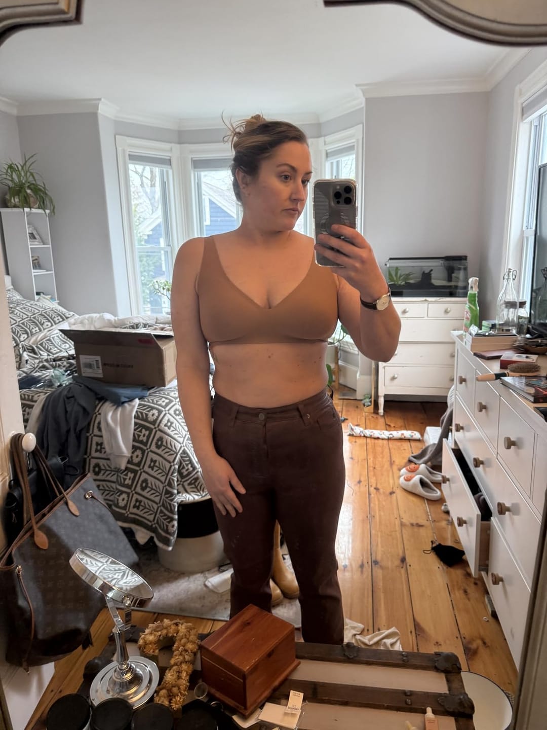 Customer photo review of Seamless Deep V Push-Up Wireless Bra 3.0