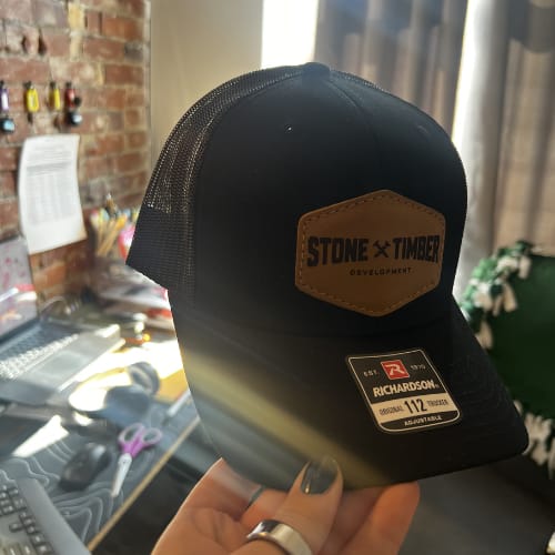 Customer photo review of Richardson 112 Custom Leather Patch Hat
