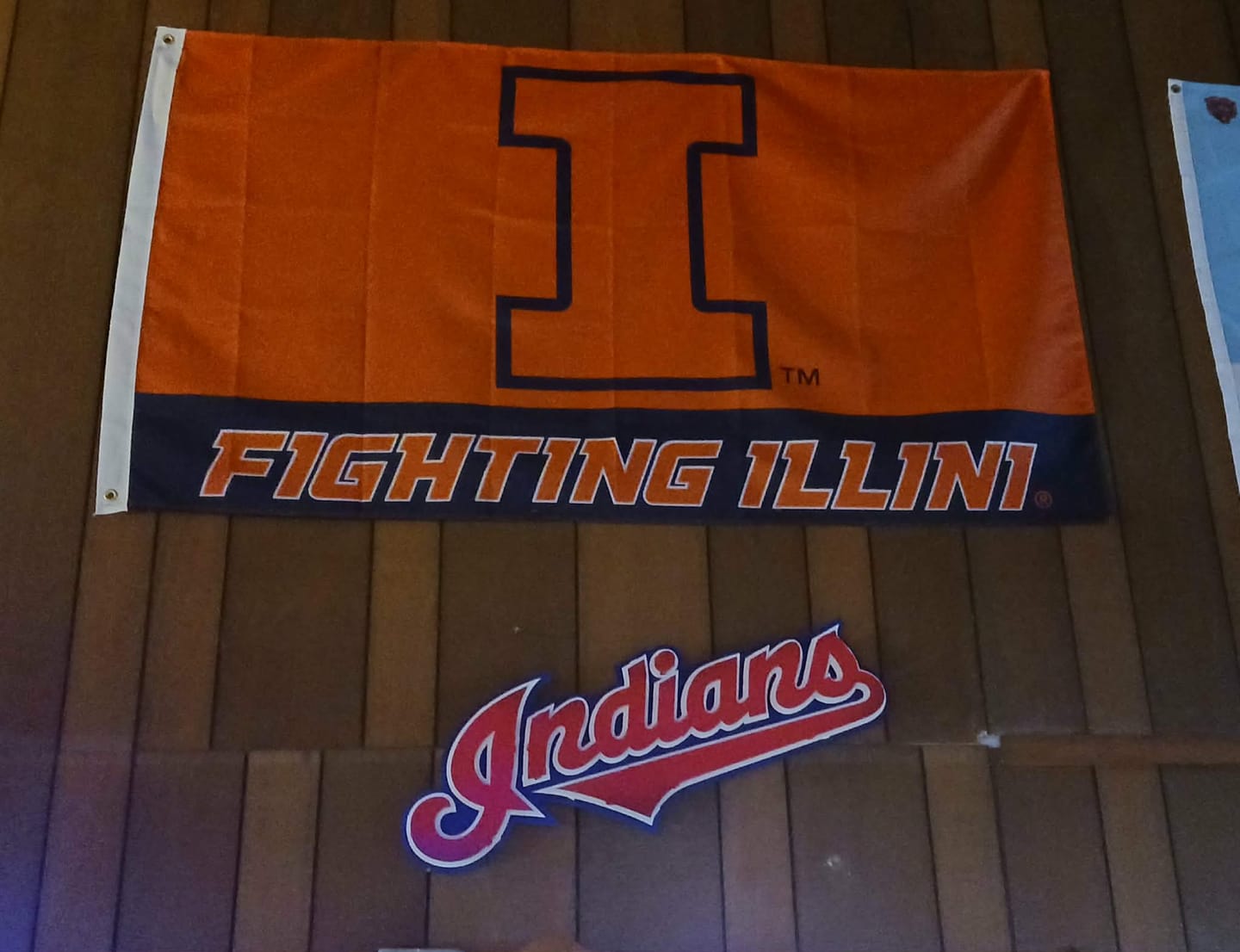 Customer photo review of Cleveland Indians Script COOPERSTOWN RETIRED Logo 3D Metal Wall Art