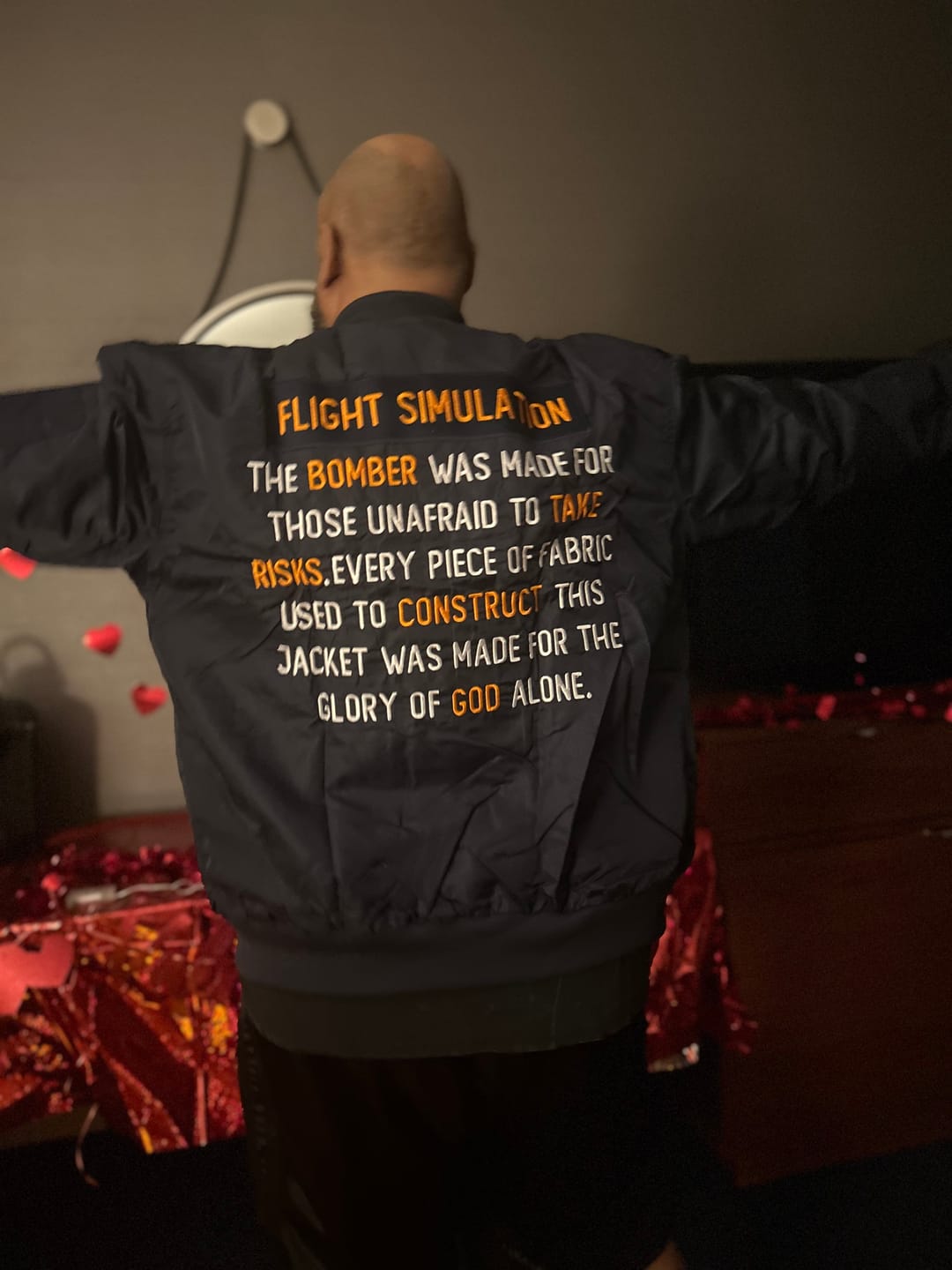 Customer photo review of Flight Simulation Jacket- Navy