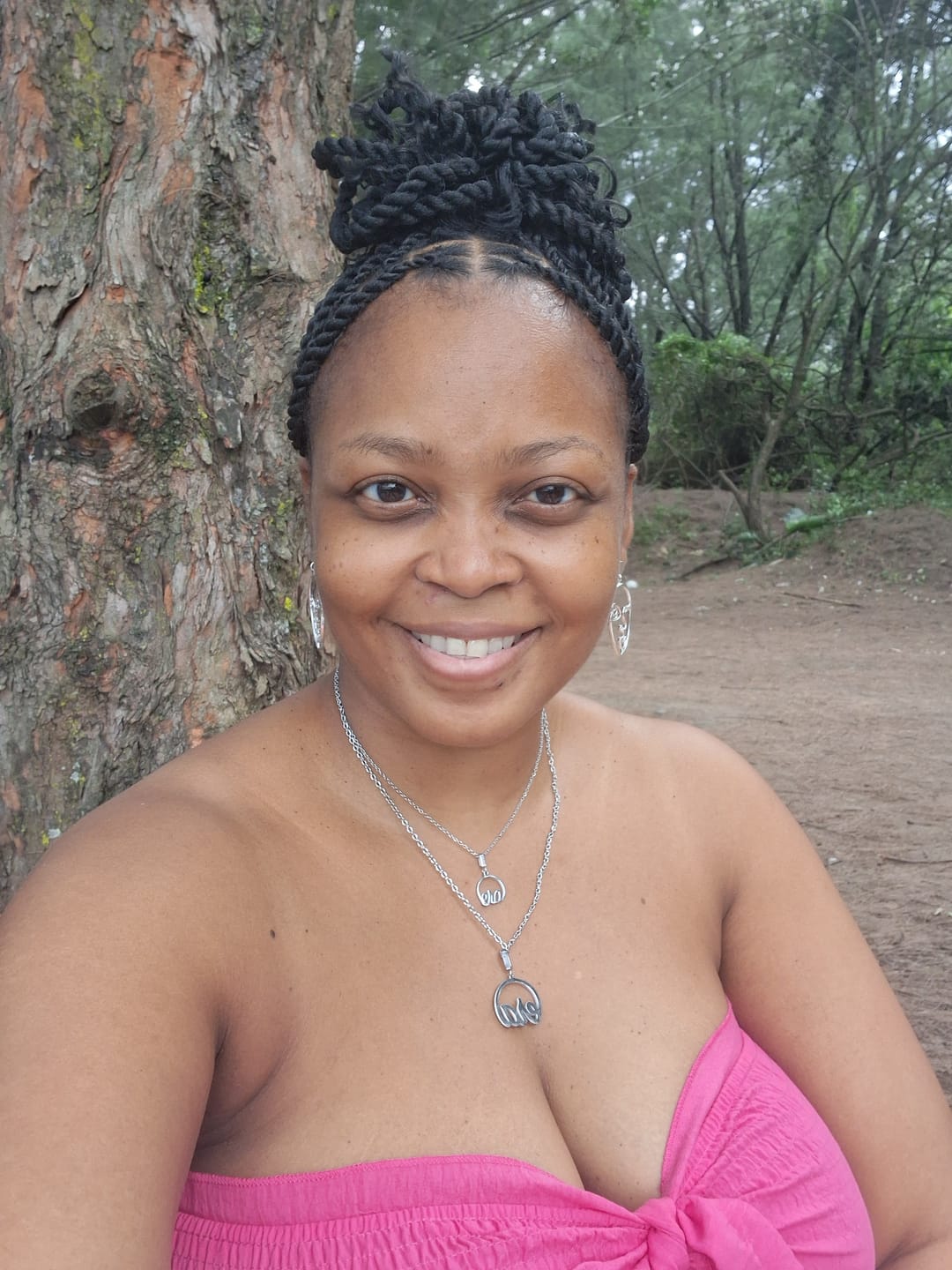 Customer photo review of Silver Precious Logo Necklace