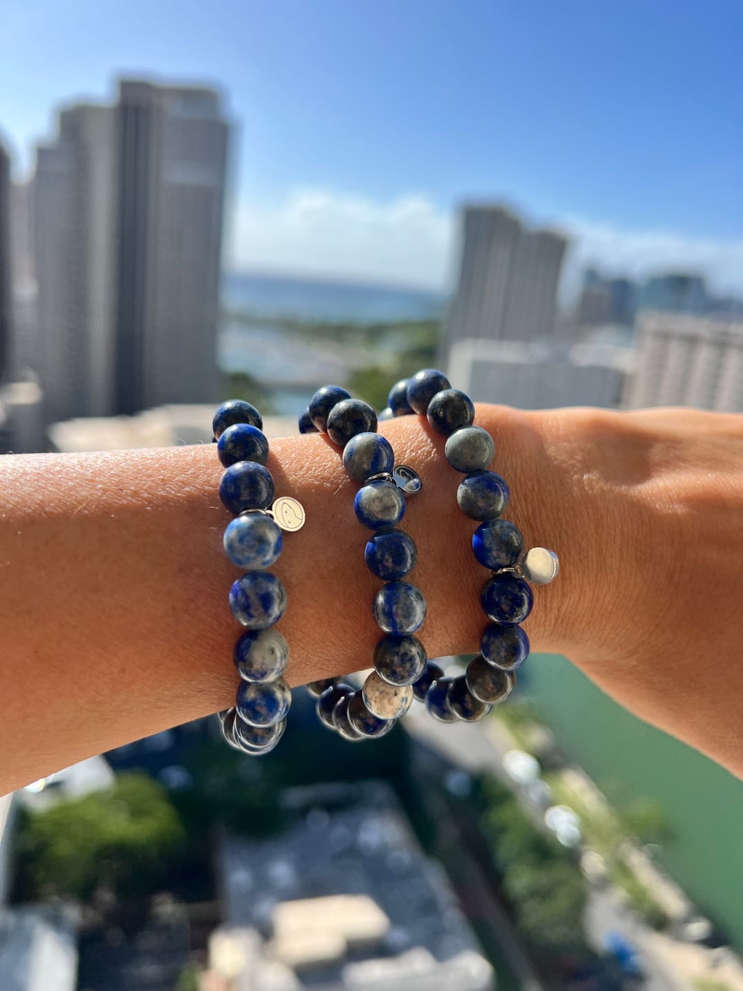 Customer photo review of Lapis Lazuli Bracelet