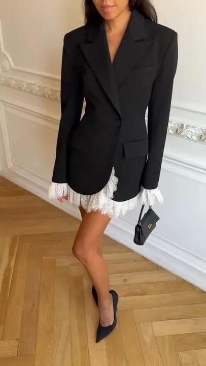 Customer photo review of Joanne Blazer with Lace Details