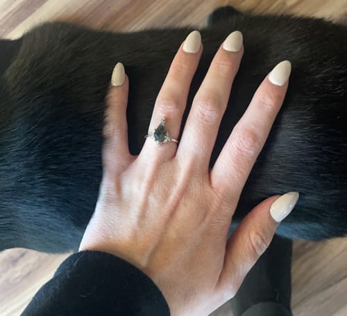Customer photo review of Clementine (Moss Agate)