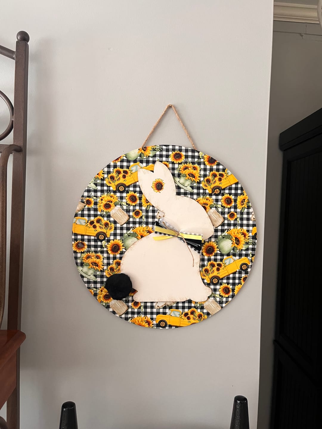 Customer photo review of Unfinished Wood Bunny Shape - Garden Bunny Craft - up to 46" DIY
