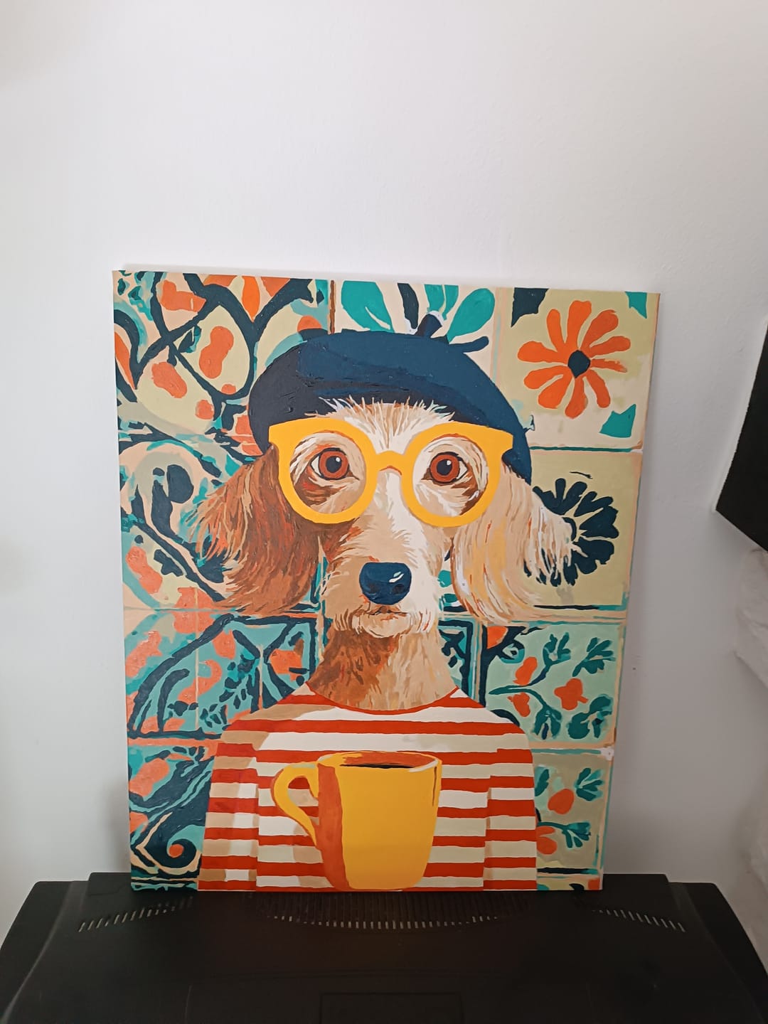 Customer photo review of Malen nach Zahlen - Hund im französischen Stil