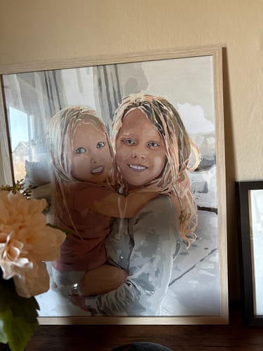 Customer photo review of Custom Paint By Numbers Kit