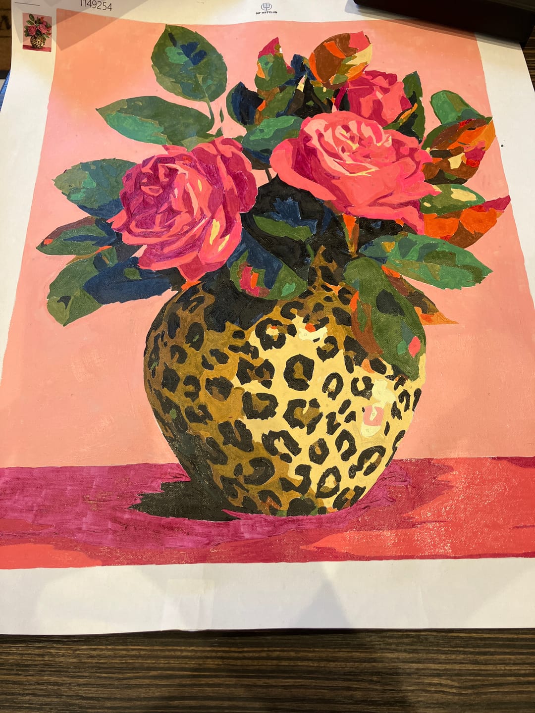 Customer photo review of Wild Roses | Paint by Number