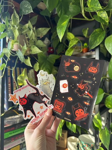 Customer photo review of Orion The Black Cat Congrations, Vinyl Sticker