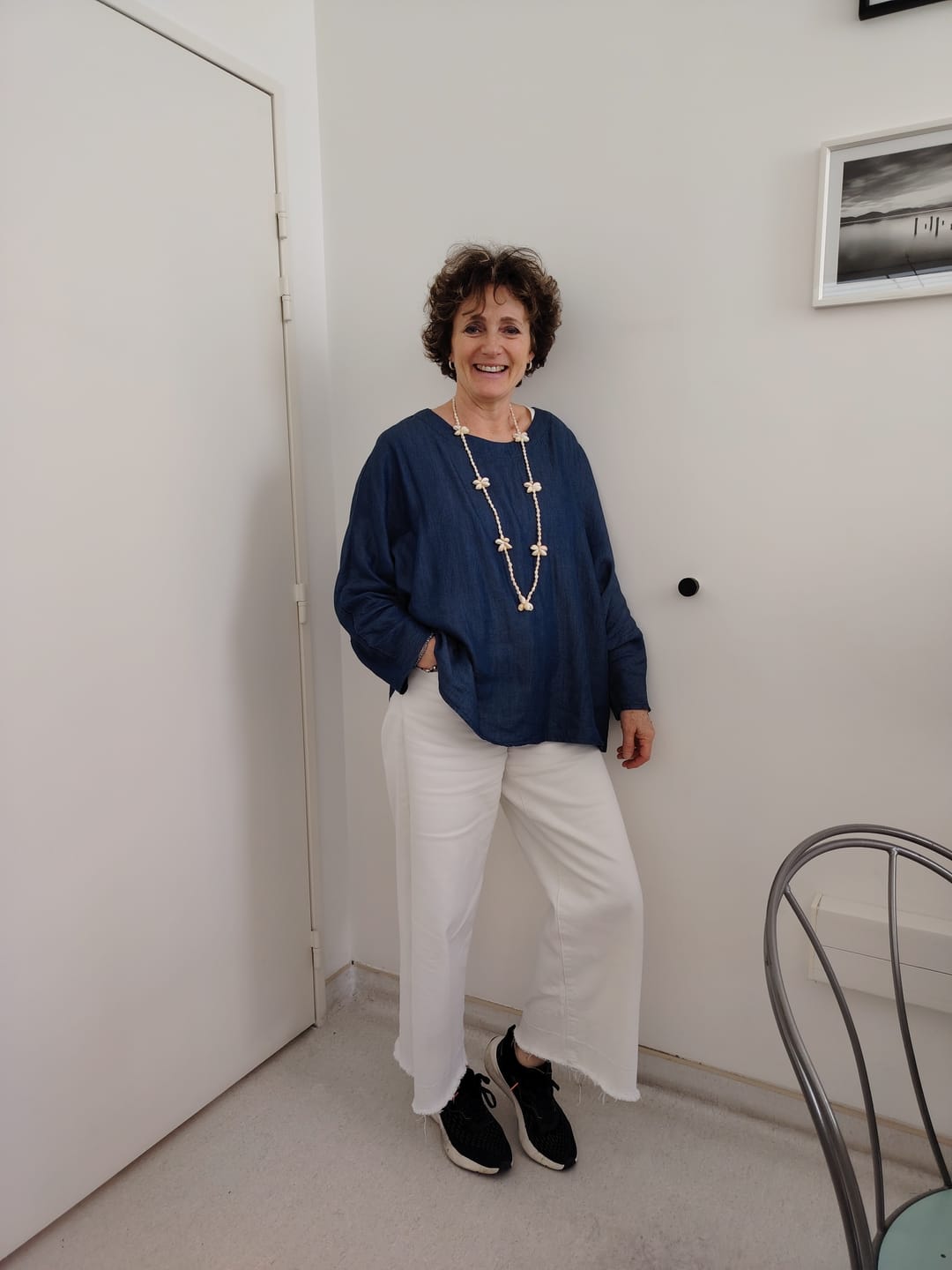 Customer photo review of Blouse Naomie - lyocell bleu jean