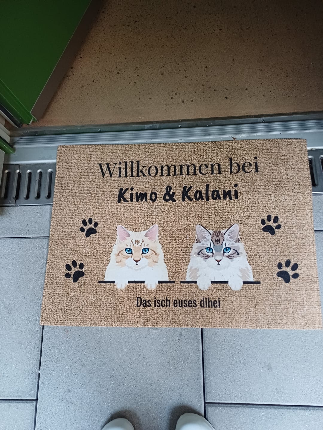 Customer photo review of Willkommen bei - Individuelle Fußmatte