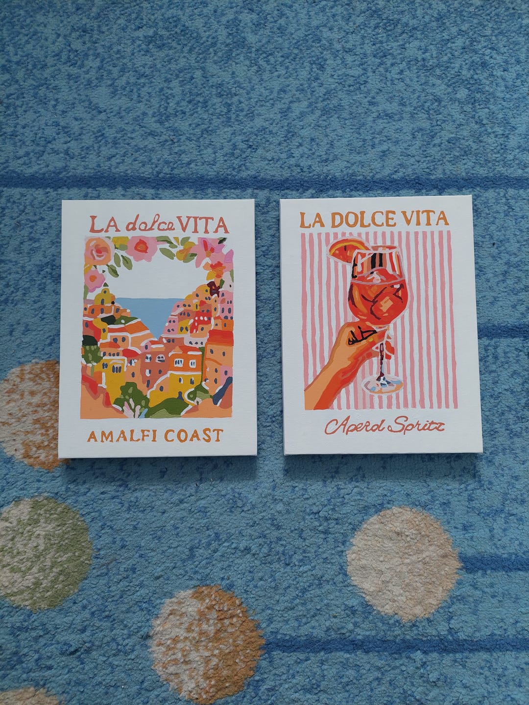 Customer photo review of 6 Mini Paintings - Italian ''Dolce Vita'' Set