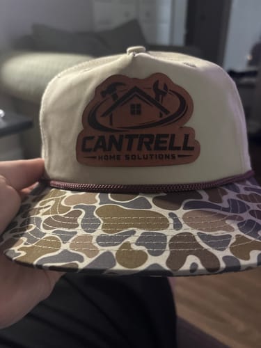 Customer photo review of Custom Leather Patch 5-Panel Rope Hat - Blank Rope Hats