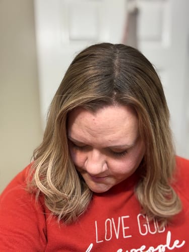 Customer photo review of Rich Medium Brunette // Clingy Fibers