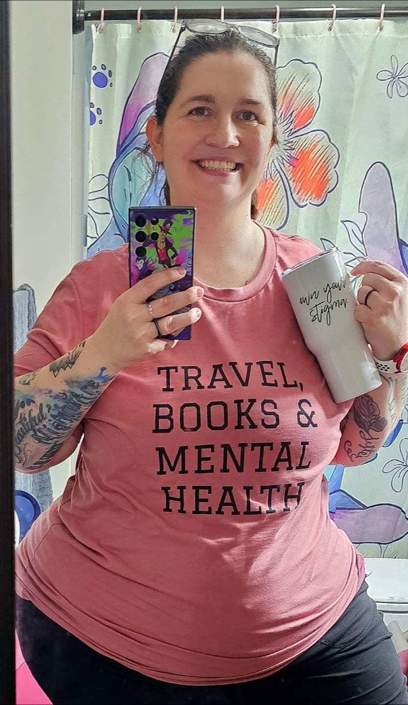 Customer photo review of It's Okay To Not Be Okay Travel mug with a handle