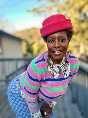 Customer photo review of London Pillbox Hat - Viva Magenta