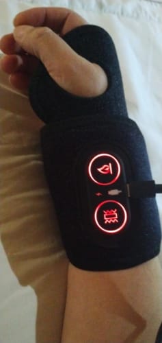 Customer photo review of WarmRelief™ Wrist Heat & Vibration Pad
