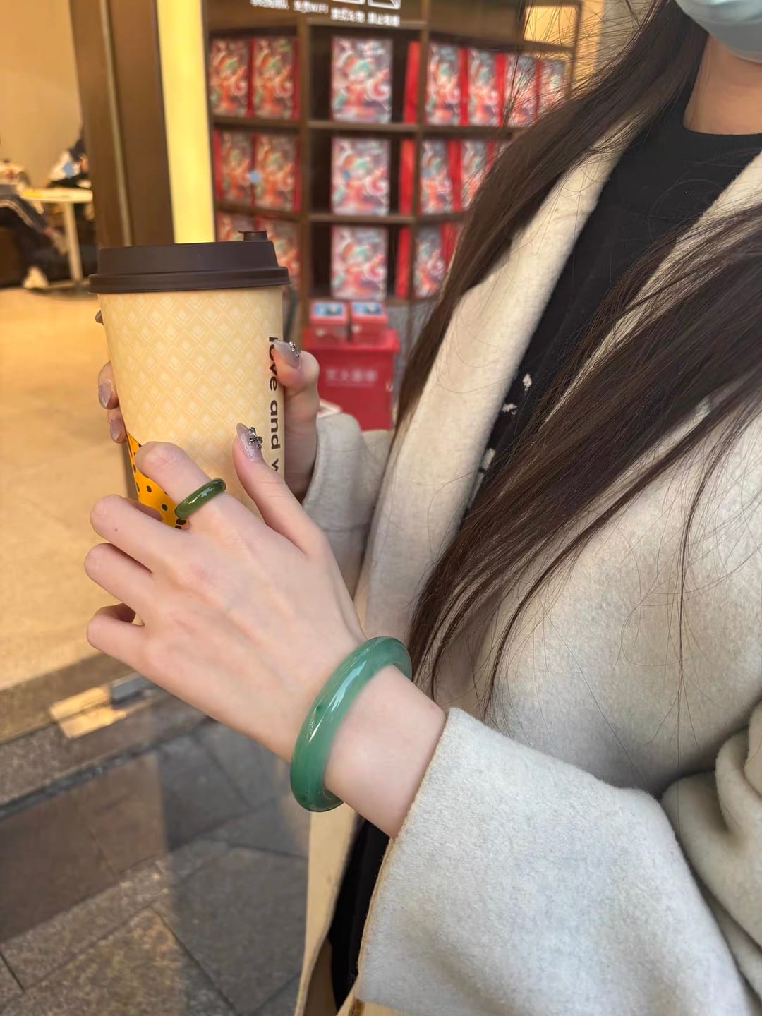Customer photo review of Mountain Mist African Jade Bangle