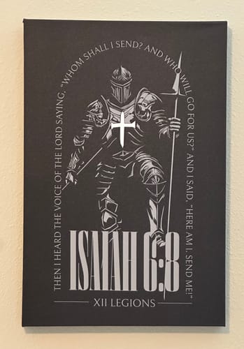 Customer photo review of ISAIAH 6:8 Canvas