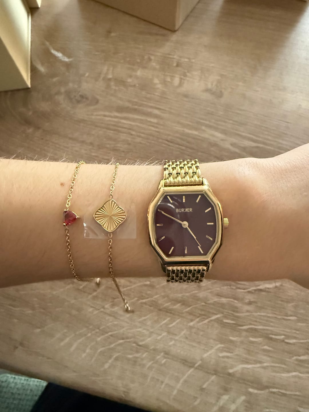 Customer photo review of Flora Gold Bracelet