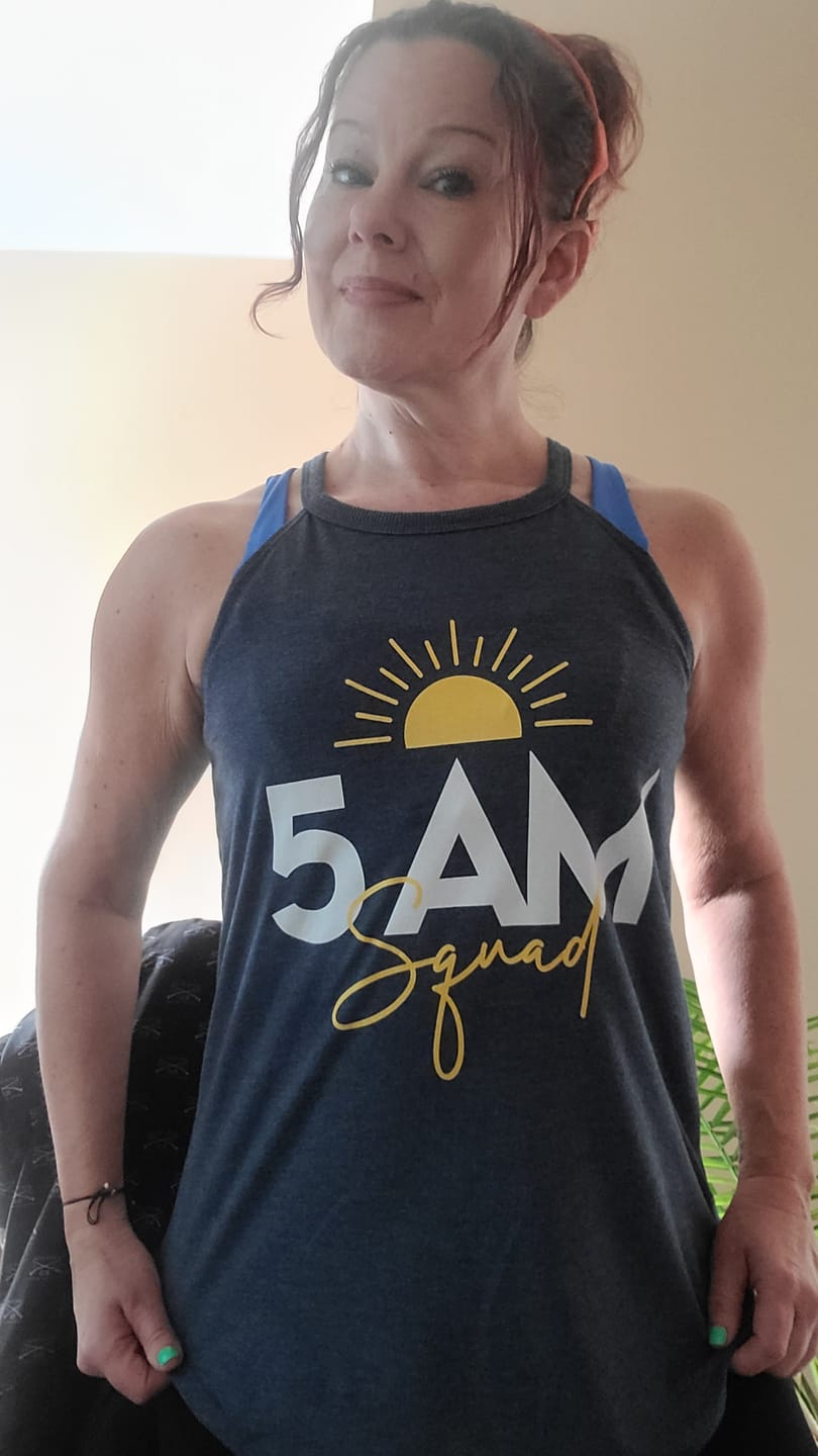 Customer photo review of 5AM Squad Rocker Tank Top