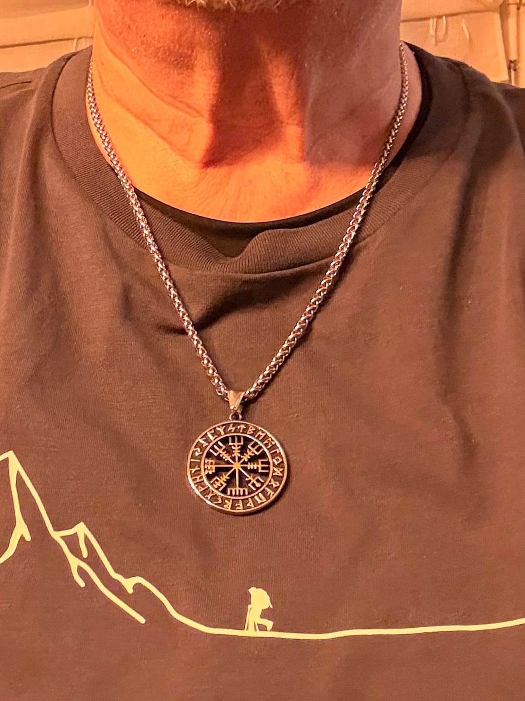 Customer photo review of Vegvísir Necklace