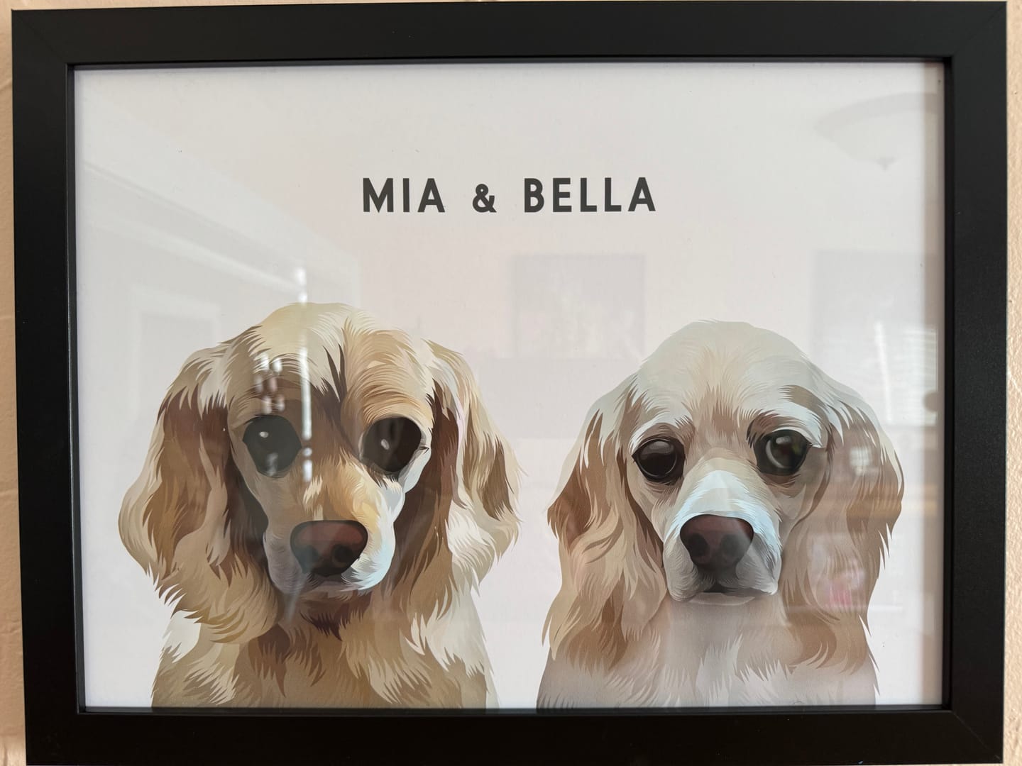 Customer photo review of Custom Two Pet Portrait