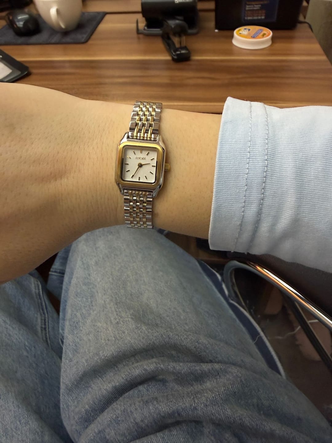 Customer photo review of Macy Petite Gold Silver