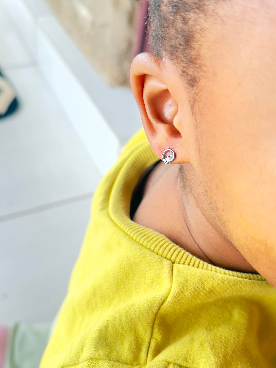 Customer photo review of Silver Diva Studs