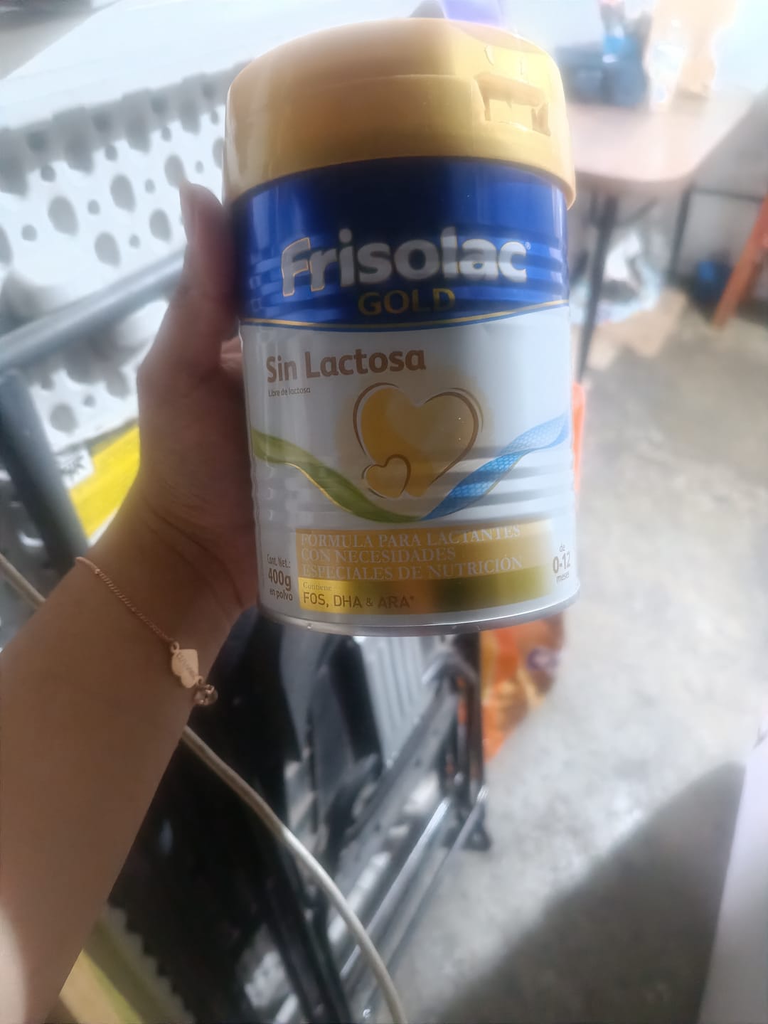 Customer photo review of Frisolac Gold Sin Lactosa (0 A 12 Meses) Pack C/ 800 Gr