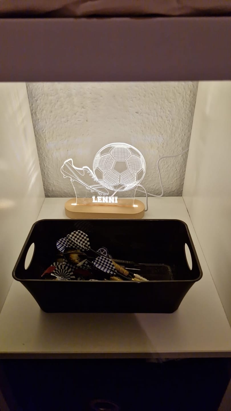 Customer photo review of 3d fußball nachtlicht