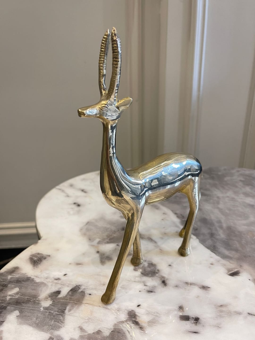 Customer photo review of Handcrafted Brass Deer Idol Vastu Remedy for Stability, Stamina and Energy Balance for WNW Zone, Home and Office Placement | 12 x 22 cm | 820 gm