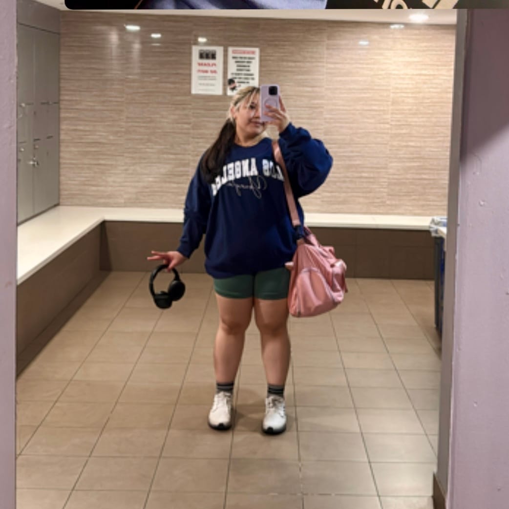 Customer photo review of W563 Varsity Crewneck
