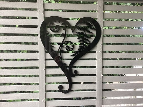 Customer photo review of Fern & Koru Heart Wall Art