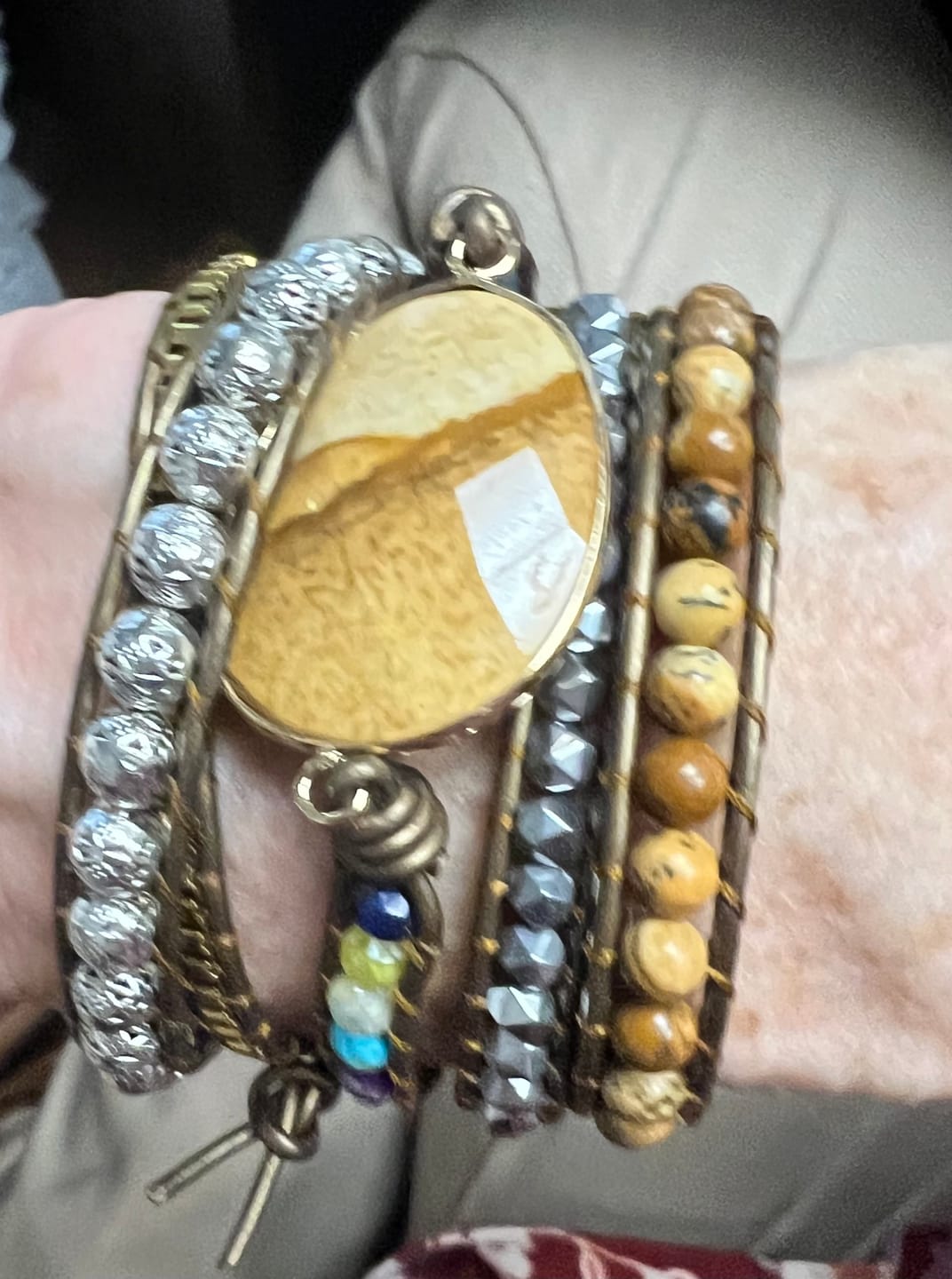 Customer photo review of Earth Healing Energy Wrap Bracelet