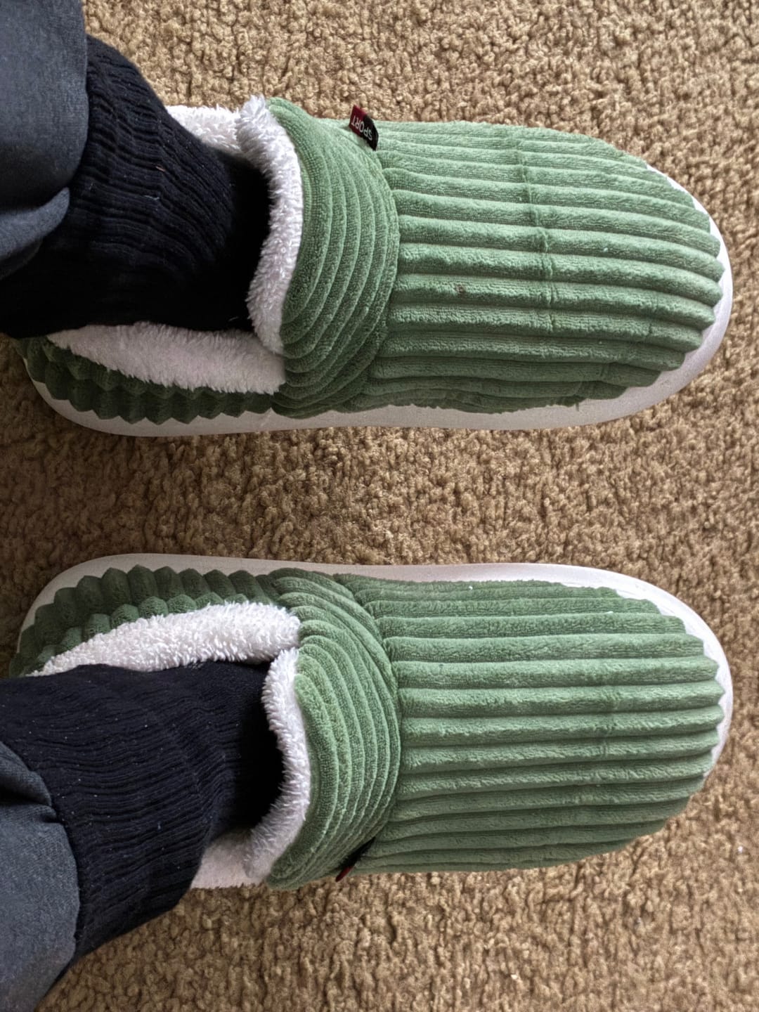 Customer photo review of Allure Ultra-Soft Fleece Slipper