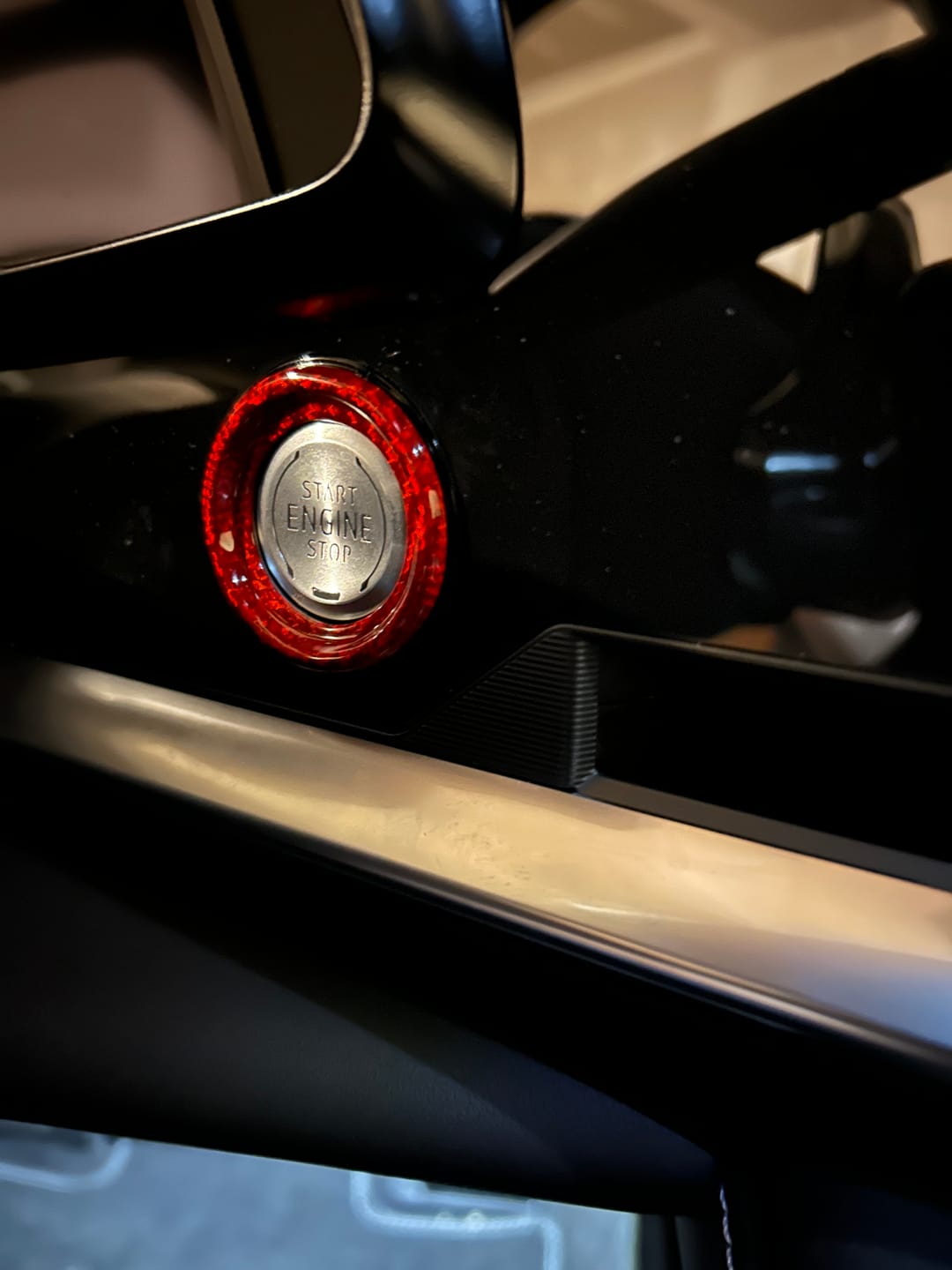 Customer photo review of C8 Corvette Real Carbon Fiber Start/Stop Button Surround Trim Cover | Interior Upgrade (2020–2026)