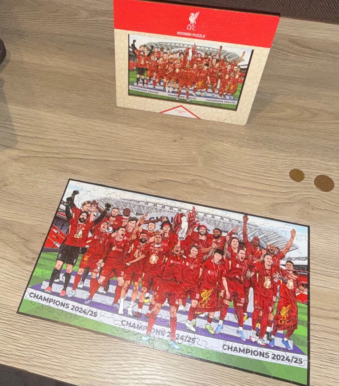 Customer photo review of Liverpool FC® Premier League Champions 24/25 - Wooden Puzzle