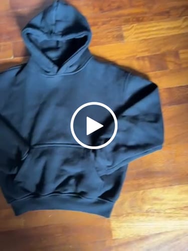 Customer video review of Hoodie Cropped Blanks 500GSM Black
